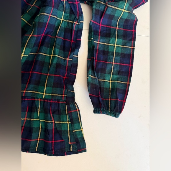 The Children’s Place Girls Matching Family Plaid Flannel Tiered Dress - Green - Picture 6 of 12